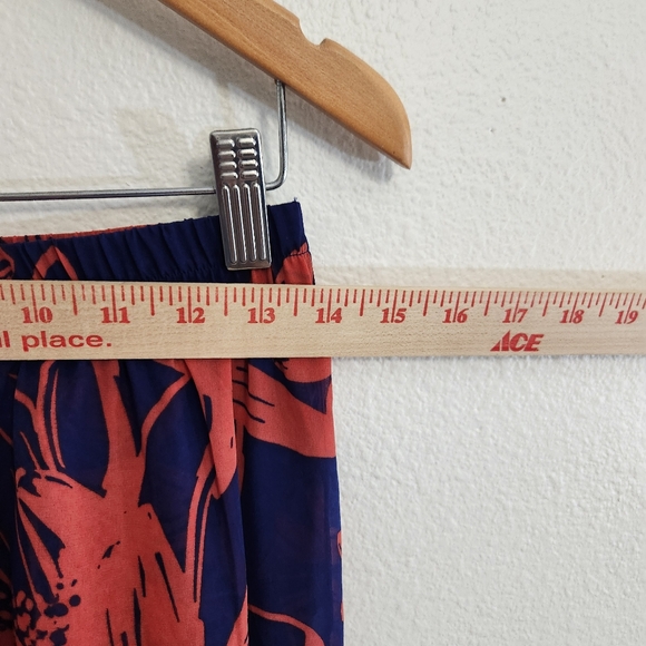 Goa By Japna Maxi Skirt Womens Medium Blue Floral Maxi Swim Cover Up Wrap Boho - Picture 8 of 12